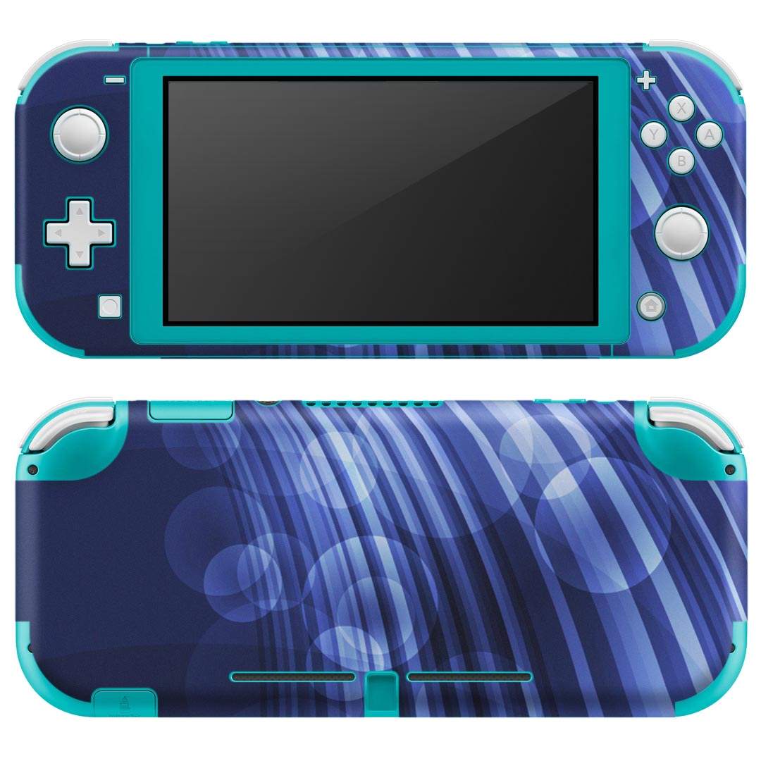 igsticker Nintendo Switch Lite 専用 デザインスキンシール 全面 ニンテンドー スイッチ ライト 専用 ゲーム機 カバー アクセサリー フィルム ステッカー エアフリー 002222 シンプル　青