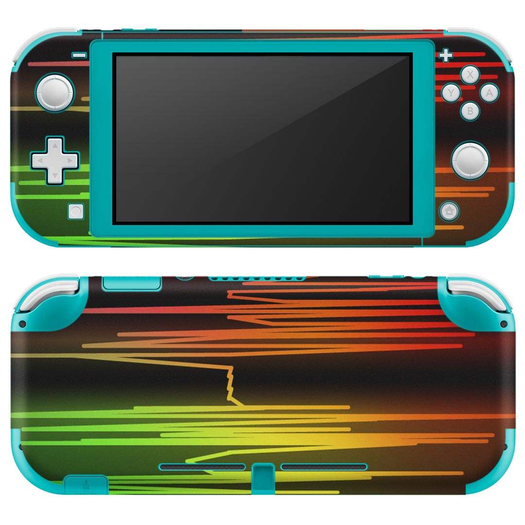 igsticker Nintendo Switch Lite 専用 デザインスキンシール 全面 ニンテンドー スイッチ ライト 専用 ゲーム機 カバー アクセサリー フィルム ステッカー エアフリー 002271 蛍光 カラフル