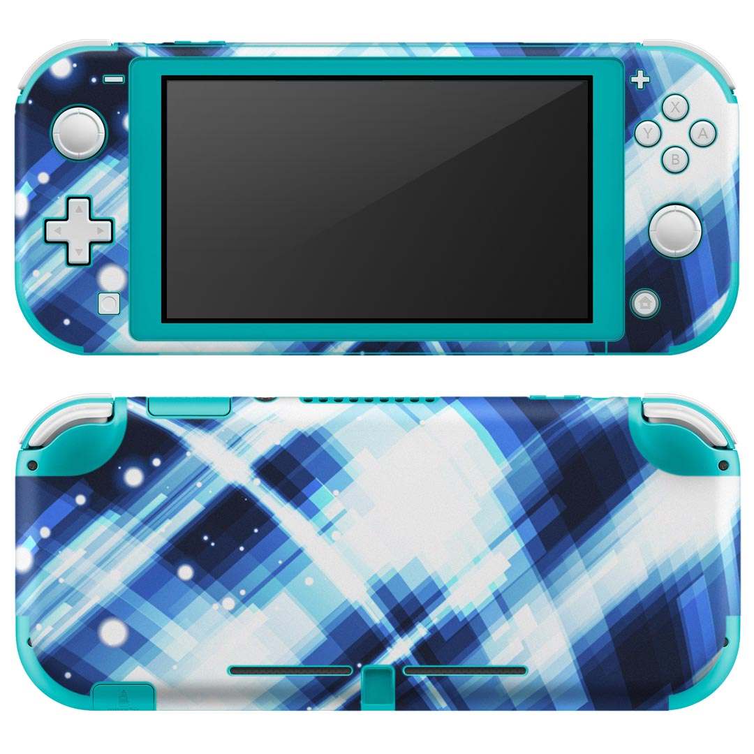 igsticker Nintendo Switch Lite 専用 デザインスキンシール 全面 ニンテンドー スイッチ ライト 専用 ゲーム機 カバー アクセサリー フィルム ステッカー エアフリー 002273 蛍光 青