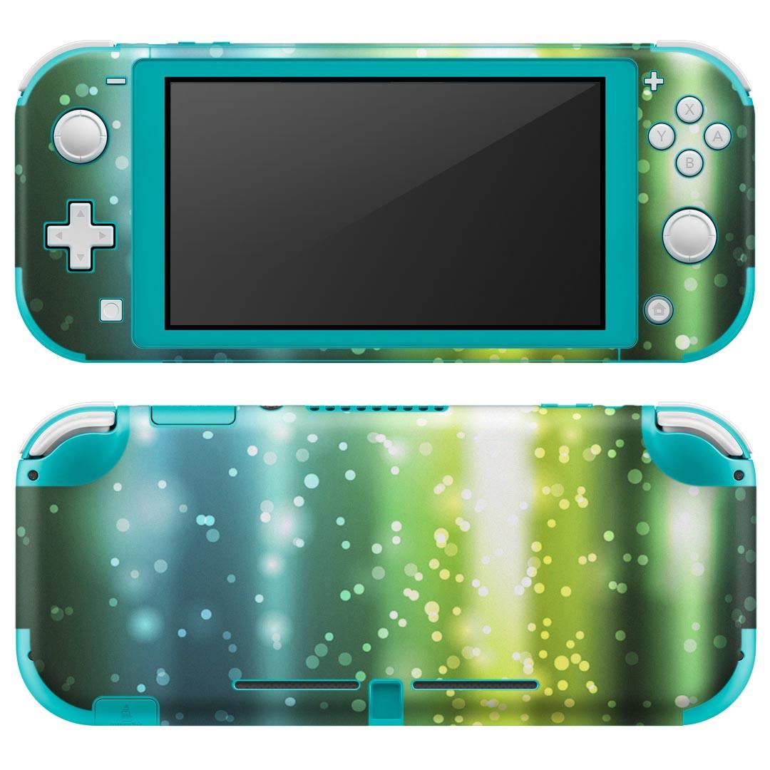 igsticker Nintendo Switch Lite 専用 デザインスキンシール 全面 ニンテンドー スイッチ ライト 専用 ゲーム機 カバー アクセサリー フィルム ステッカー エアフリー 002277 蛍光 緑 青
