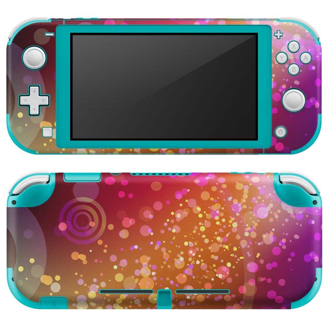 igsticker Nintendo Switch Lite 専用 デザインスキンシール 全面 ニンテンドー スイッチ ライト 専用 ゲーム機 カバー アクセサリー フィルム ステッカー エアフリー 002283 カラフル　蛍光