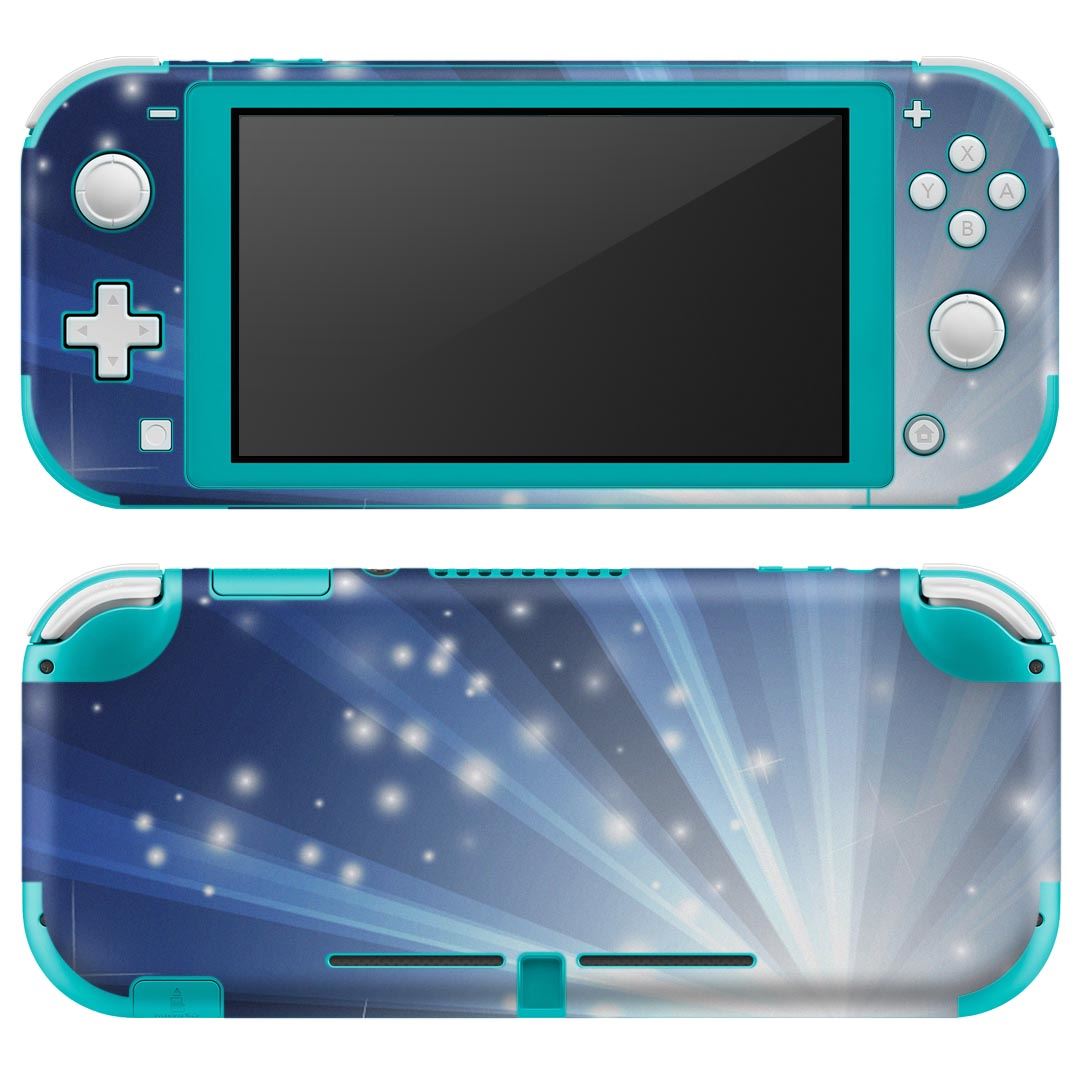 igsticker Nintendo Switch Lite 専用 デザインスキンシール 全面 ニンテンドー スイッチ ライト 専用 ゲーム機 カバー アクセサリー フィルム ステッカー エアフリー 002290 シンプル 青