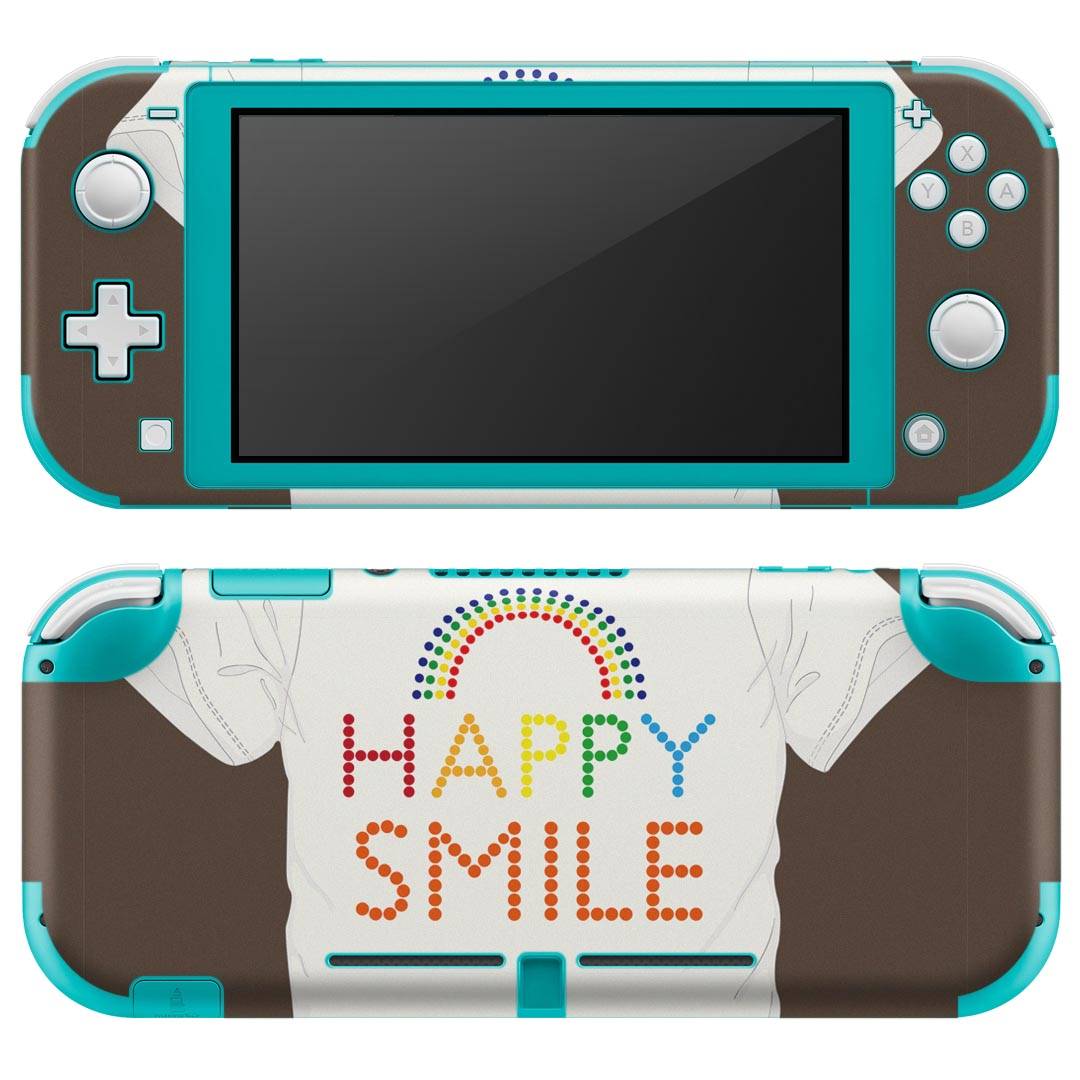 igsticker Nintendo Switch Lite 専用 デザインスキンシール 全面 ニンテンドー スイッチ ライト 専用 ゲーム機 カバー アクセサリー フィルム ステッカー エアフリー 002358 ファッション　虹　文字