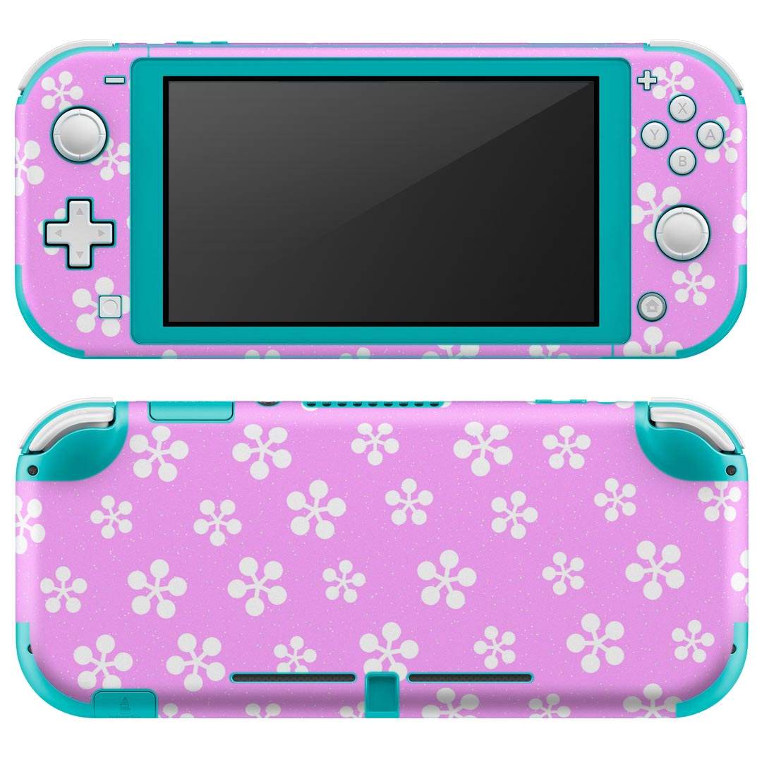 igsticker Nintendo Switch Lite 専用 デザインスキンシール 全面 ニンテンドー スイッチ ライト 専用 ゲーム機 カバー アクセサリー フィルム ステッカー エアフリー 002363 花　　ピンク