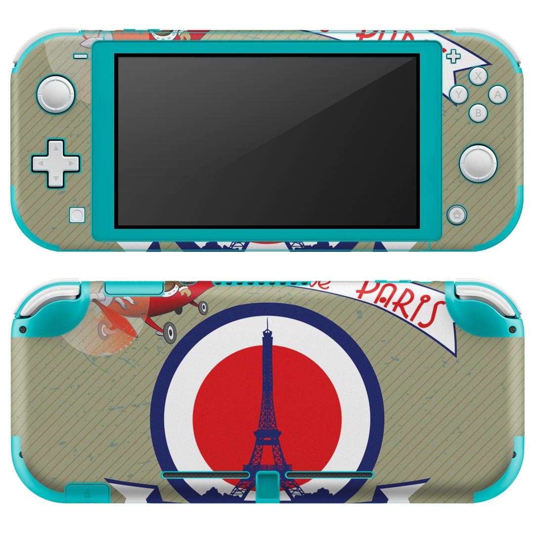igsticker Nintendo Switch Lite 専用 デザインスキンシール 全面 ニンテンドー スイッチ ライト 専用 ゲーム機 カバー アクセサリー フィルム ステッカー エアフリー 002403 外国 フランス イラスト