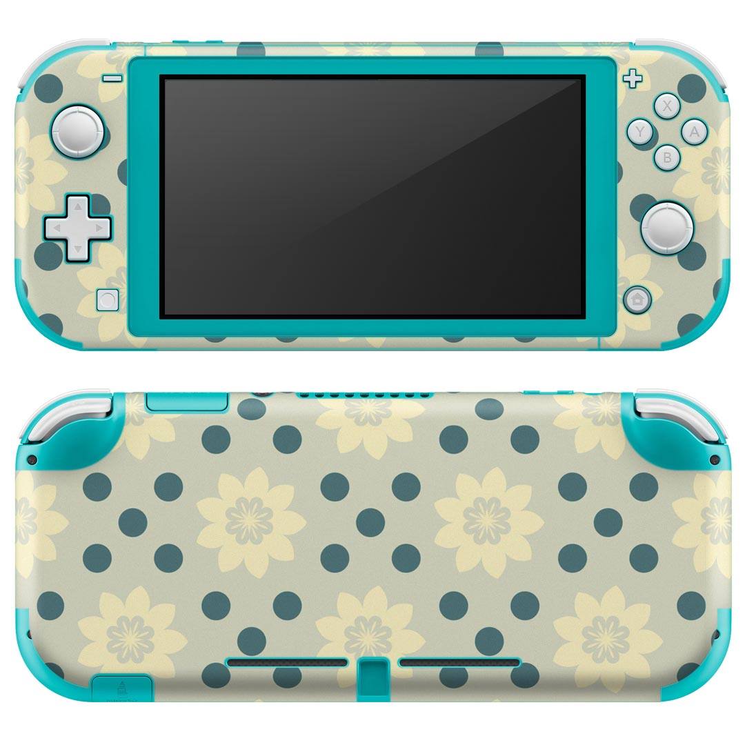 igsticker Nintendo Switch Lite 専用 デザインスキンシール 全面 ニンテンドー スイッチ ライト 専用 ゲーム機 カバー アクセサリー フィルム ステッカー エアフリー 002433 花　模様