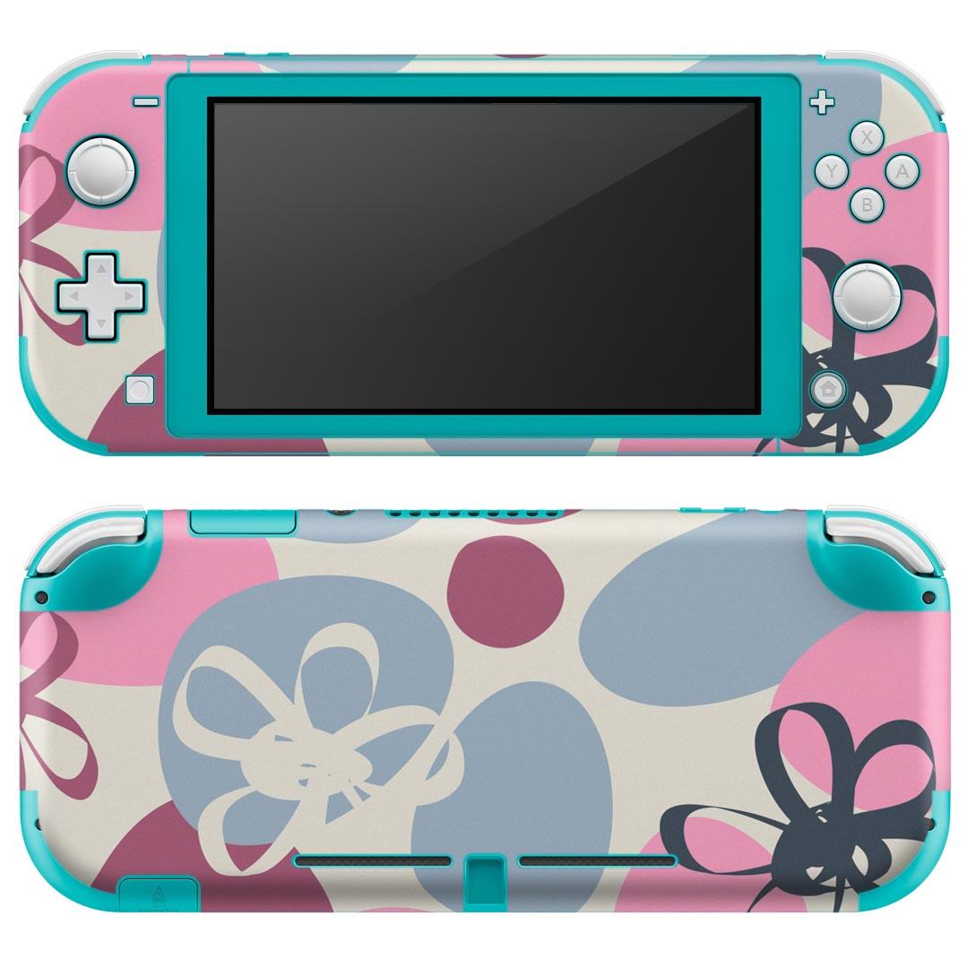 igsticker Nintendo Switch Lite 専用 デザインスキンシール 全面 ニンテンドー スイッチ ライト 専用 ゲーム機 カバー アクセサリー フィルム ステッカー エアフリー 002435 いちご 花 ピンク