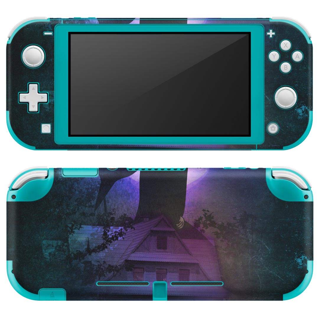 igsticker Nintendo Switch Lite 専用 デザインスキンシール 全面 ニンテンドー スイッチ ライト 専用 ゲーム機 カバー アクセサリー フィルム ステッカー エアフリー 002455 ホラー　イラスト