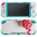 igsticker Nintendo Switch Lite 専用 デザインスキンシール 全面 ニンテンドー スイッチ ライト 専用 ゲーム機 カバー アクセサリー フィルム ステッカー エアフリー 002474 ハート 花 リボン