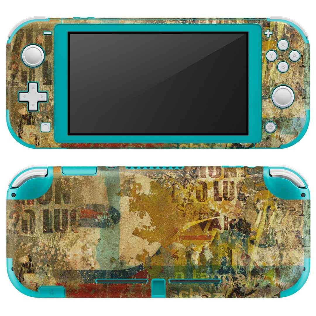 製品名 Nintendo Switch Lite専用 デザインスキンシール セット内容 Nintendo Switch Lite本体用スキンシール（裏表）各1枚 ※液晶側シールは2パーツに分かれていますニンテンドースイッチライト専用です。据え置き機のSwitch本体やJoyコンには対応していません。 商品特徴 3M社製の再剥離性シートを素材に採用し、細かな位置調整がしやすく貼り直しが容易です。また、エアフリーでもありますので気泡が簡単に逃げるので、キレイに貼ることができます。専用の業務プリンターを使い、商品画像と遜色のない美しい印刷仕上がり。 注意事項 画像はサンプルですので、ご覧の環境によっては多少色味に違いを感じる場合がございます。 イメージと違った、モニターと色味が異なるという理由での交換や返金はご対応出来かねます。スキンシールのみの販売で、ニンテンドースイッチ本体などは付属しません。シワができた場合、ドライヤーなどで軽く温め、外側に向けてシワを伸ばすように貼ってください。初回貼付時の位置調整や貼り直しは可能ですが、しっかりと押し付けて接着させた後の再剥離、再利用は保証しておりません。また接着部に油分や汚れが付着しますと角の部分は剥がれやすくなりますので、貼付時はあまり触れないようにご注意ください。無地のセミグロスシートにデザインをプリントした商品で、デコなどの加工はございません。 凹凸や光沢があるように見えたり布地や金属を素材にしたように見える商品もありますが、デザインの図版によるものです。印刷時に微妙な画像のズレが生じる場合がございます。ご注文後に1点1点制作する受注生産品の為、不良品以外のご返品や交換は固くお断りします。 商品発送 完全受注生産のハンドメイド商品となりますので、既製品と比べて発送までお時間を頂いています。 基本的に決済確認後2?3営業日、最大で10営業日での発送となります。繁忙期や休業日明けの場合はさらに時間がかかる場合があります。 その際には別途メールにてご連絡致します。メール便の場合、発送日から到着までに2?4日ほどかかる場合が多く、紛失などの保障もご対応できかねます。あらかじめご了承下さい。