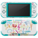 igsticker Nintendo Switch Lite 専用 デザインスキンシール 全面 ニンテンドー スイッチ ライト 専用 ゲーム機 カバー アクセサリー フィルム ステッカー エアフリー 002503 ハート 音楽 カラフル