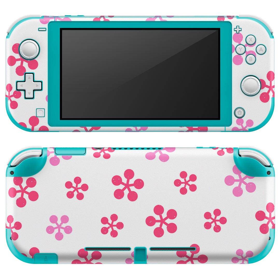 igsticker Nintendo Switch Lite 専用 デザインスキンシール 全面 ニンテンドー スイッチ ライト 専用 ゲーム機 カバー アクセサリー フィルム ステッカー エアフリー 002508 花　　ピンク