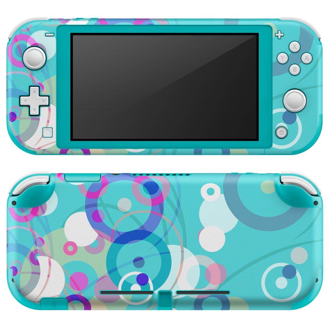 igsticker Nintendo Switch Lite 専用 デザインスキンシール 全面 ニンテンドー スイッチ ライト 専用 ゲーム機 カバー アクセサリー フィルム ステッカー エアフリー 002512 模様　青