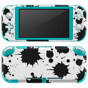 igsticker Nintendo Switch Lite 専用 デザインスキンシール 全面 ニンテンドー スイッチ ライト 専用 ゲーム機 カバー アクセサリー フィルム ステッカー エアフリー 002536 黒 シンプル 水玉(2)