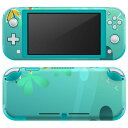 igsticker Nintendo Switch Lite 専用 デザインスキンシール 全面 ニンテンドー スイッチ ライト 専用 ゲーム機 カバー アクセサリー フィルム ステッカー エアフリー 002548 花 緑(2)