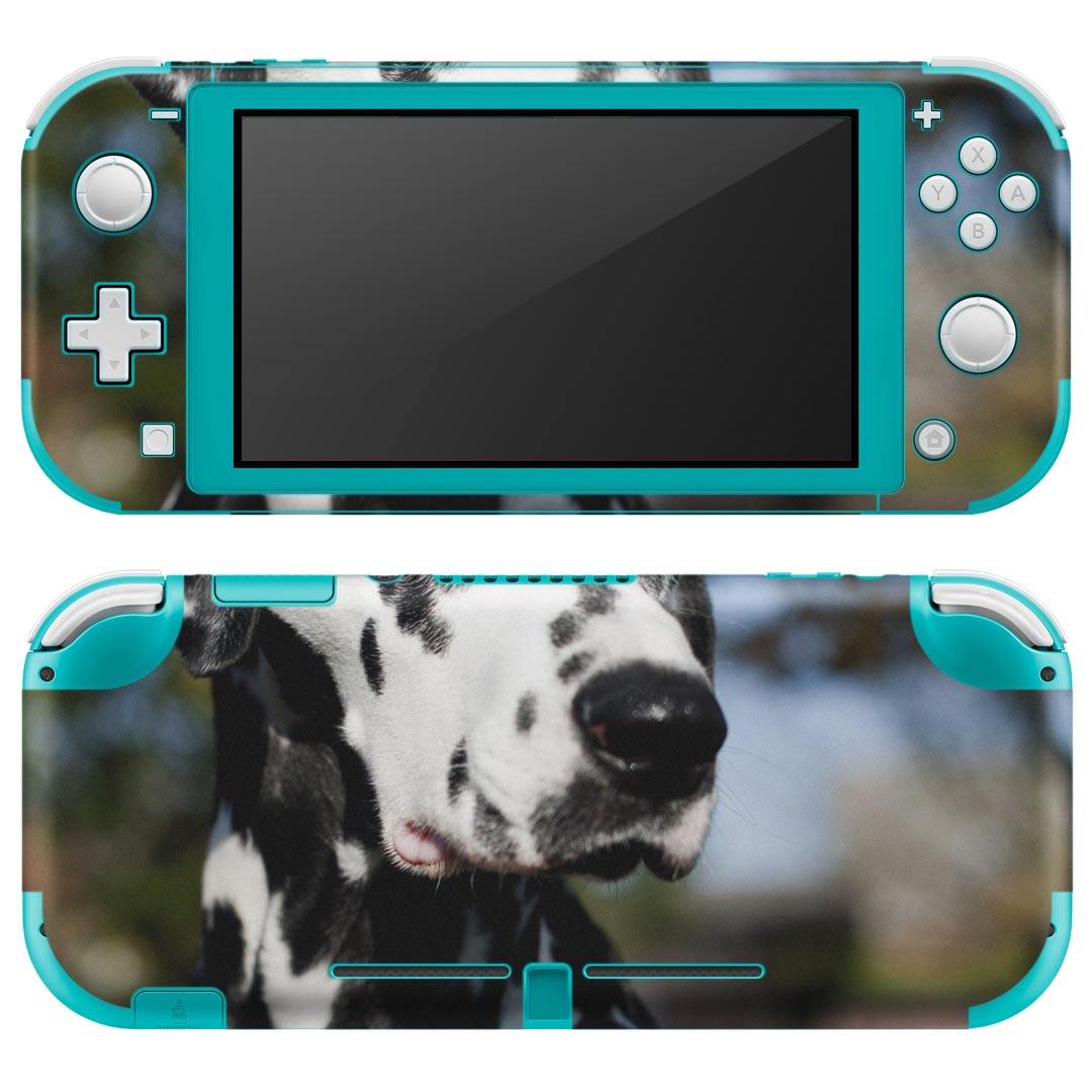 igsticker Nintendo Switch Lite 専用 デザインスキンシール 全面 ニンテンドー スイッチ ライト 専用 ゲーム機 カバー アクセサリー フィルム ステッカー エアフリー 002587 犬　動物　写真