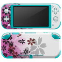 igsticker Nintendo Switch Lite 専用 デザインスキンシール 全面 ニンテンドー スイッチ ライト 専用 ゲーム機 カバー アクセサリー フィルム ステッカー エアフリー 002610 花 桜 ピンク