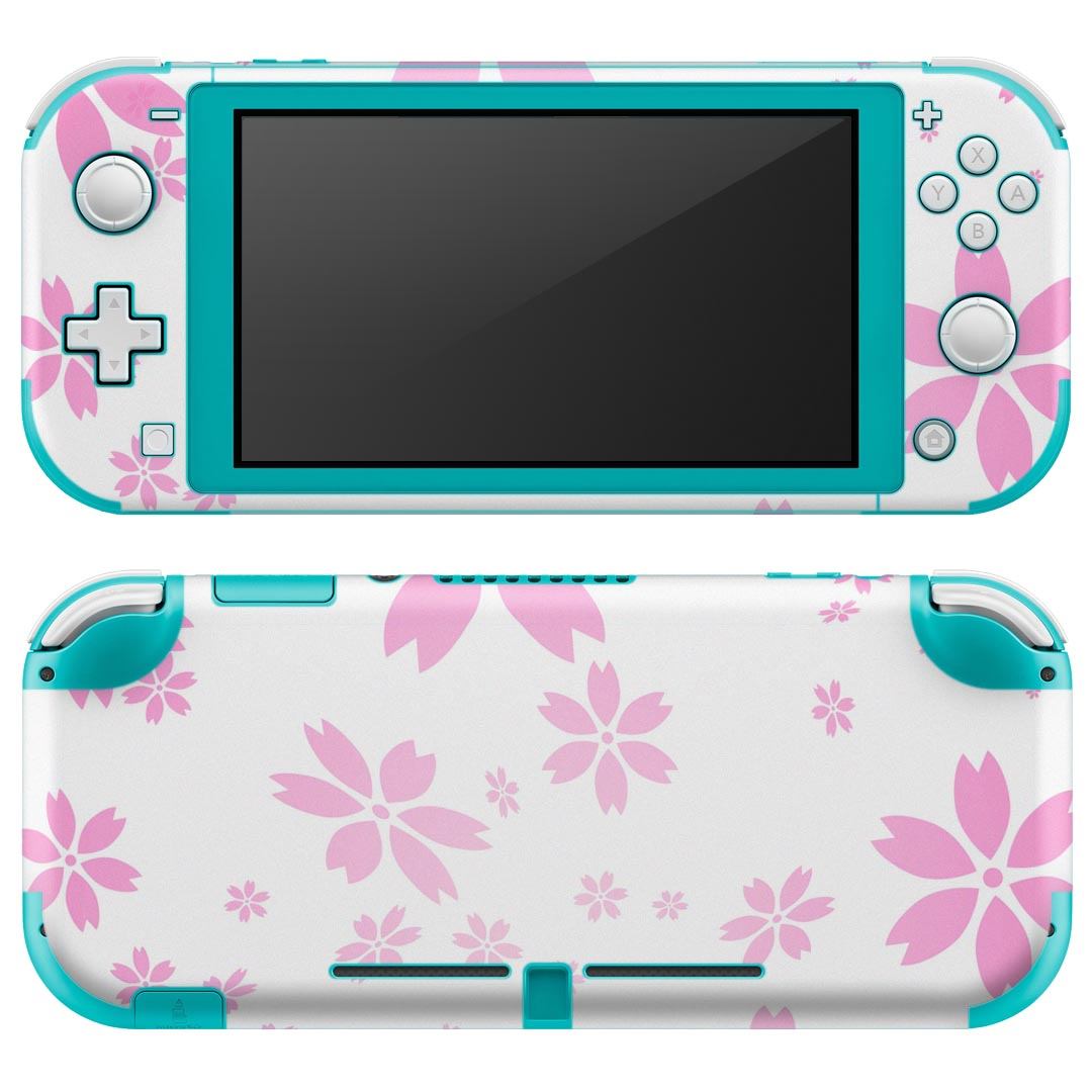 igsticker Nintendo Switch Lite 専用 デザインスキンシール 全面 ニンテンドー スイッチ ライト 専用 ゲーム機 カバー アクセサリー フィルム ステッカー エアフリー 002611 花 桜 ピンク