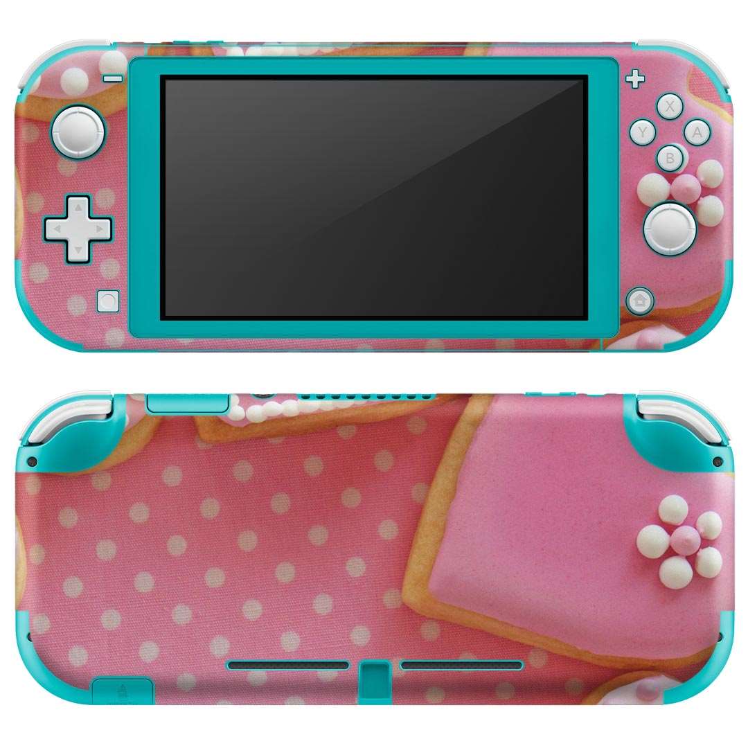 igsticker Nintendo Switch Lite 専用 デザインスキンシール 全面 ニンテンドー スイッチ ライト 専用 ゲーム機 カバー アクセサリー フィルム ステッカー エアフリー 002632 ハート ピンク 写真