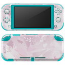 igsticker Nintendo Switch Lite 専用 デザインスキンシール 全面 ニンテンドー スイッチ ライト 専用 ゲーム機 カバー アクセサリー フィルム ステッカー エアフリー 002637 シンプル ピンク 蝶(2)