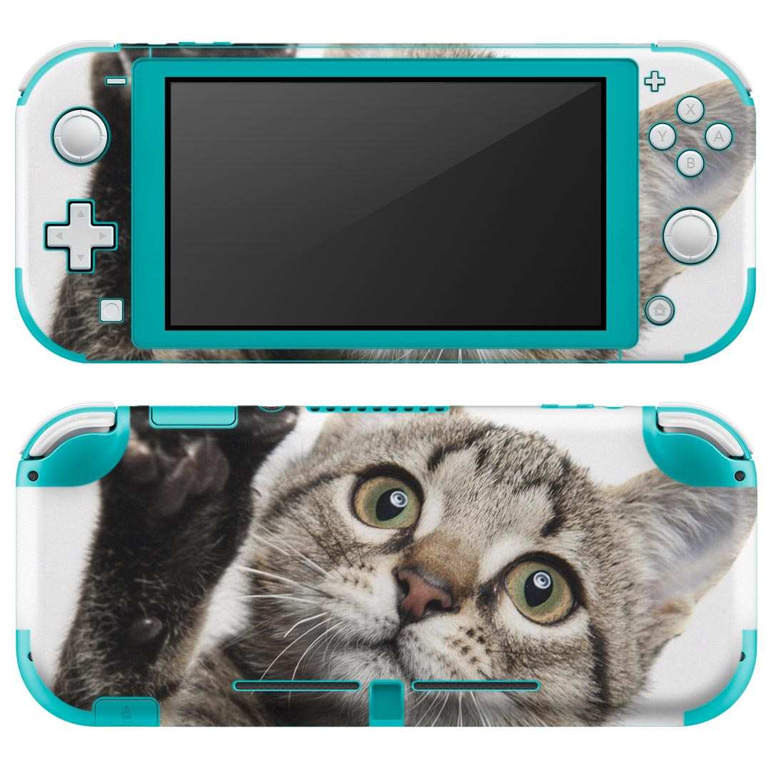 igsticker Nintendo Switch Lite 専用 デザインスキンシール 全面 ニンテンドー スイッチ ライト 専用 ゲーム機 カバー アクセサリー フィルム ステッカー エアフリー 002674 猫　動物　写真