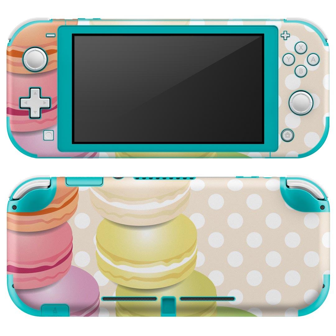 igsticker Nintendo Switch Lite 専用 デザインスキンシール 全面 ニンテンドー スイッチ ライト 専用 ゲーム機 カバー アクセサリー フィルム ステッカー エアフリー 002679 マカロン 水玉 カラフル