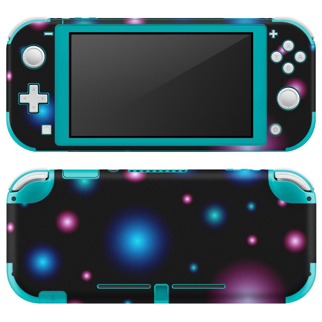 igsticker Nintendo Switch Lite 専用 デザインスキンシール 全面 ニンテンドー スイッチ ライト 専用 ゲーム機 カバー アクセサリー フィルム ステッカー エアフリー 002721 カラフル 黒 模様