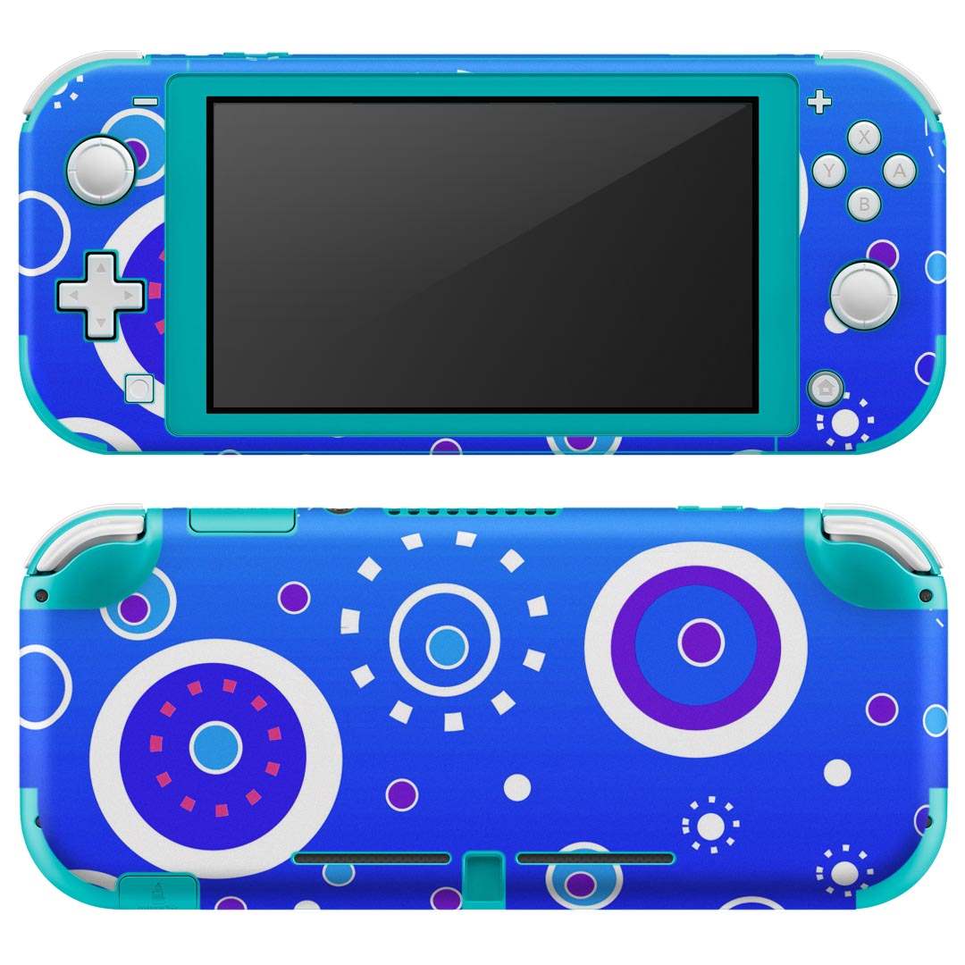 igsticker Nintendo Switch Lite 専用 デザインスキンシール 全面 ニンテンドー スイッチ ライト 専用 ゲーム機 カバー アクセサリー フィルム ステッカー エアフリー 002728 青 紫 模様