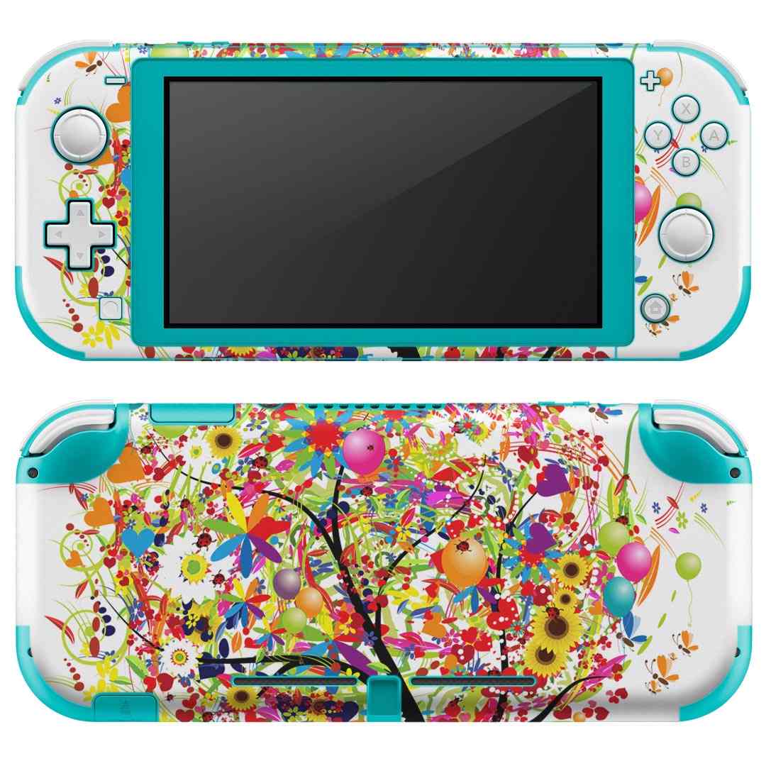 igsticker Nintendo Switch Lite 専用 デザインスキンシール 全面 ニンテンドー スイッチ ライト 専用 ゲーム機 カバー アクセサリー フィルム ステッカー エアフリー 002760 イラスト カラフル