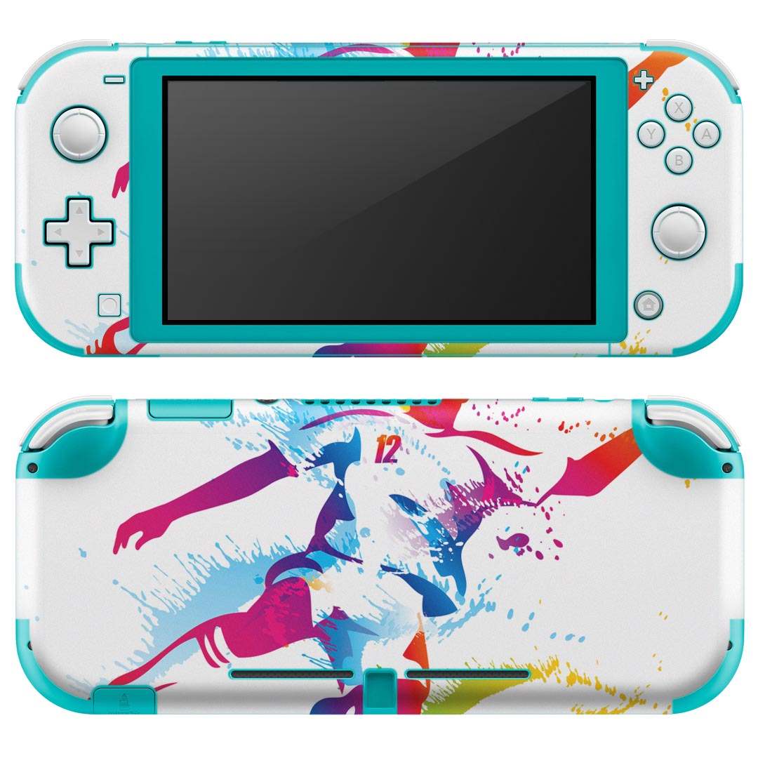 igsticker Nintendo Switch Lite 専用 デザインスキンシール 全面 ニンテンドー スイッチ ライト 専用 ゲーム機 カバー アクセサリー フィルム ステッカー エアフリー 002784 スポーツ カラフル