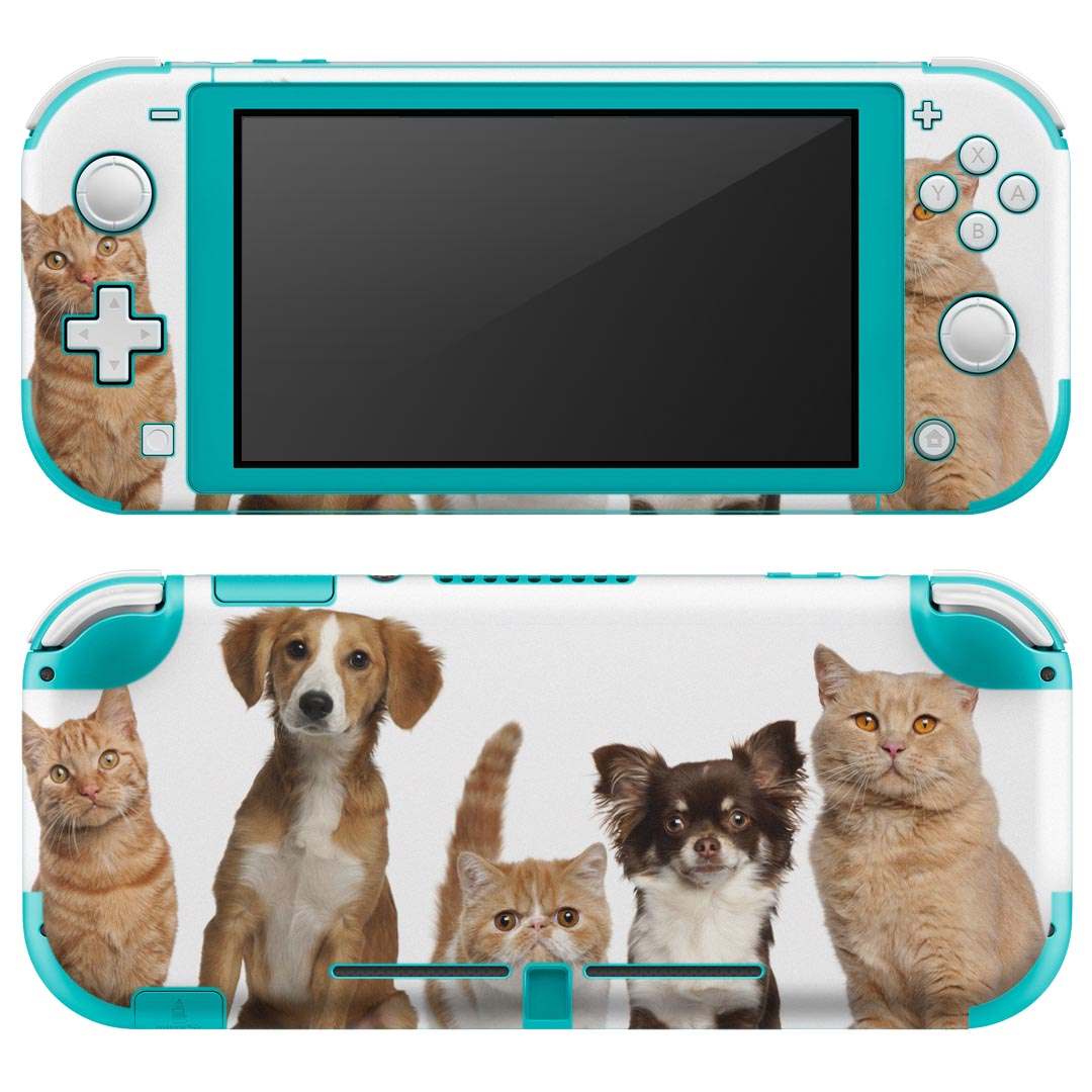 igsticker Nintendo Switch Lite 専用 デザインスキンシール 全面 ニンテンドー スイッチ ライト 専用 ゲーム機 カバー アクセサリー フィルム ステッカー エアフリー 002789 犬　猫　動物　写真