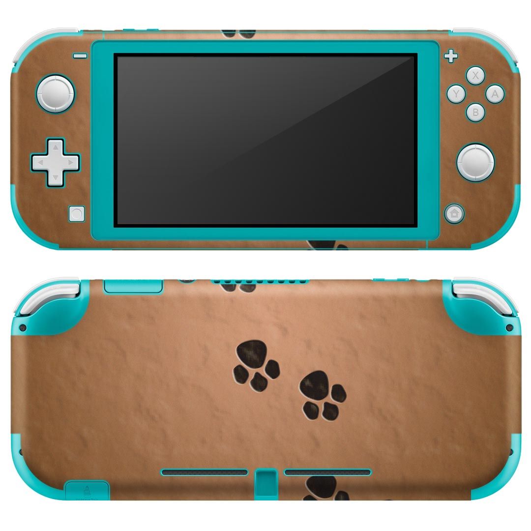 igsticker Nintendo Switch Lite 専用 デザインスキンシール 全面 ニンテンドー スイッチ ライト 専用 ゲーム機 カバー アクセサリー フィルム ステッカー エアフリー 002798 動物　足跡