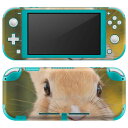 igsticker Nintendo Switch Lite 専用 デザインスキンシール 全面 ニンテンドー スイッチ ライト 専用 ゲーム機 カバー アクセサリー フィルム ステッカー エアフリー 002807 うさぎ 動物 写真
