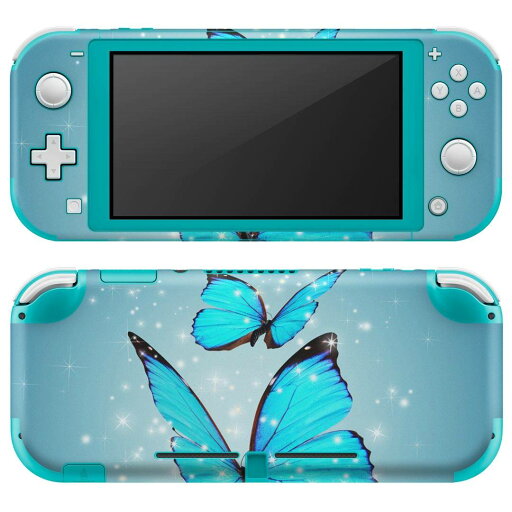 igsticker Nintendo Switch Lite 専用 デザインスキンシール 全面 ニンテンドー スイッチ ライト 専用 ゲーム機 カバー アクセサリー フィルム ステッカー エアフリー 002820 蝶 青 写真 igsticker Nintendo Switch Lite 専用 デザインスキンシール 全面 ニンテンドー スイッチ ライト 専用 ゲーム機 カバー アクセサリー フィルム ステッカー エアフリー 002820 蝶 青 写真