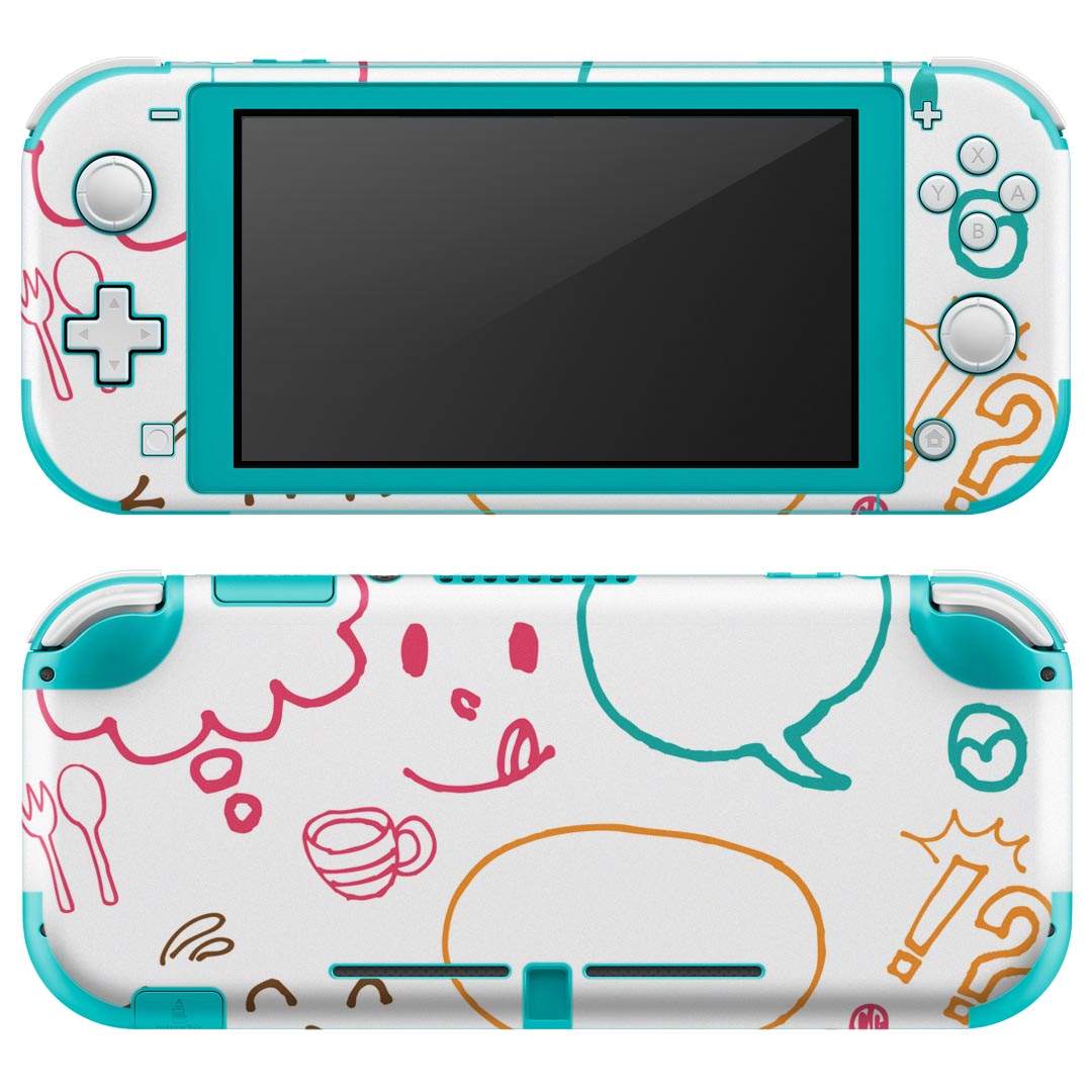 igsticker Nintendo Switch Lite 専用 デザインスキンシール 全面 ニンテンドー スイッチ ライト 専用 ゲーム機 カバー アクセサリー フィルム ステッカー エアフリー 002822 イラスト　カラフル