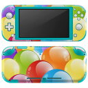 igsticker Nintendo Switch Lite 専用 デザインスキンシール 全面 ニンテンドー スイッチ ライト 専用 ゲーム機 カバー アクセサリー フィルム ステッカー エアフリー 002825 風船 カラフル(2)