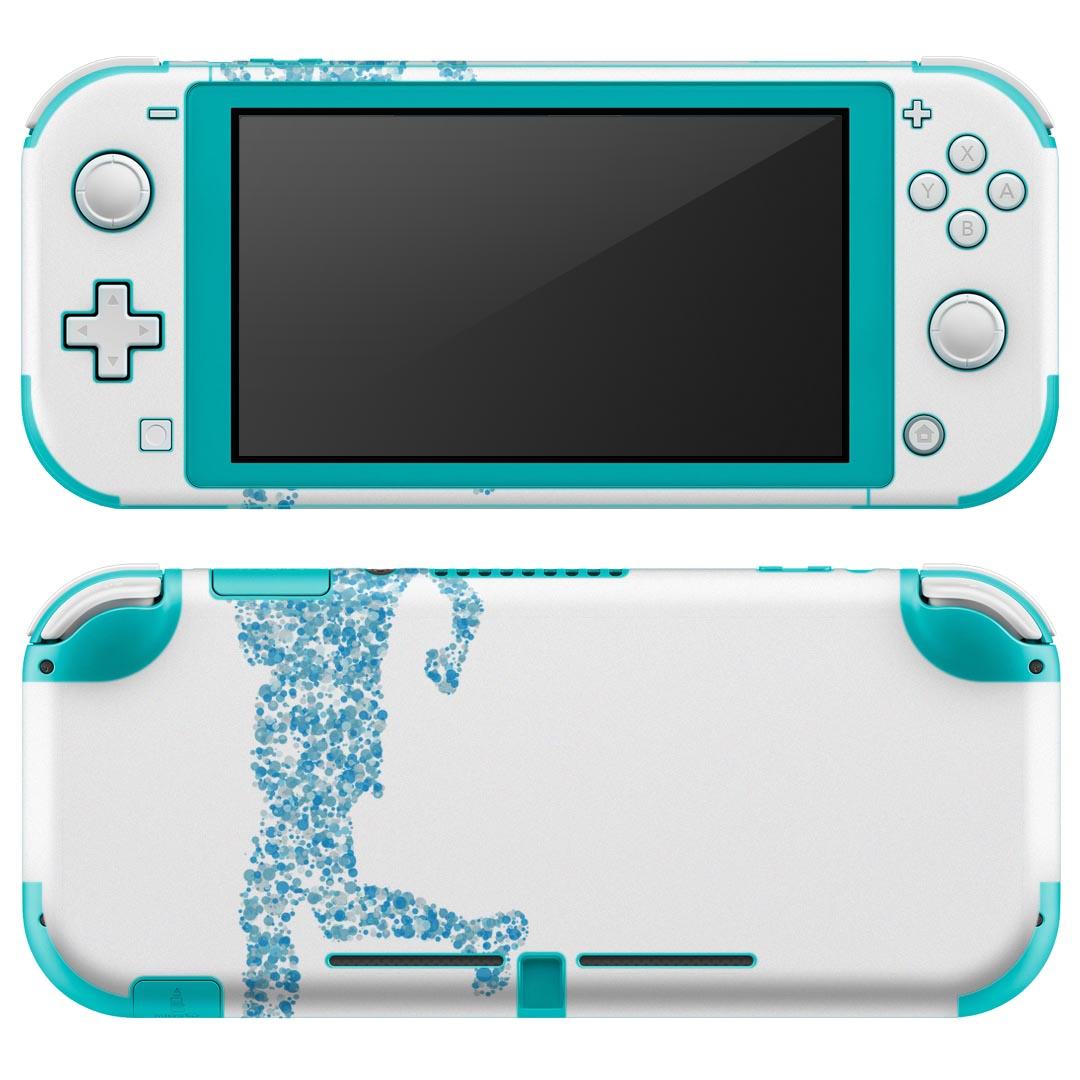 igsticker Nintendo Switch Lite 専用 デザインスキンシール 全面 ニンテンドー スイッチ ライト 専用 ゲーム機 カバー アクセサリー フィルム ステッカー エアフリー 002829 スポーツ シンプル 青