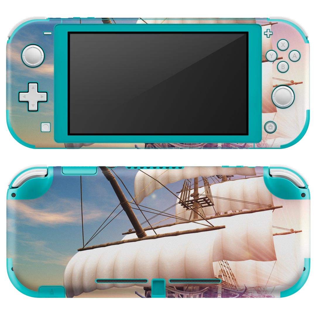 igsticker Nintendo Switch Lite 専用 デザインスキンシール 全面 ニンテンドー スイッチ ライト 専用 ゲーム機 カバー アクセサリー フィルム ステッカー エアフリー 002842 海　乗り物　イラスト