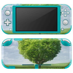 igsticker Nintendo Switch Lite 専用 デザインスキンシール 全面 ニンテンドー スイッチ ライト 専用 ゲーム機 カバー アクセサリー フィルム ステッカー エアフリー 002848 空　草原　ハート