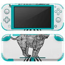 igsticker Nintendo Switch Lite 専用 デザインスキンシール 全面 ニンテンドー スイッチ ライト 専用 ゲーム機 カバー アクセサリー フィルム ステッカー エアフリー 002880 動物 ボーダー イラスト(2)