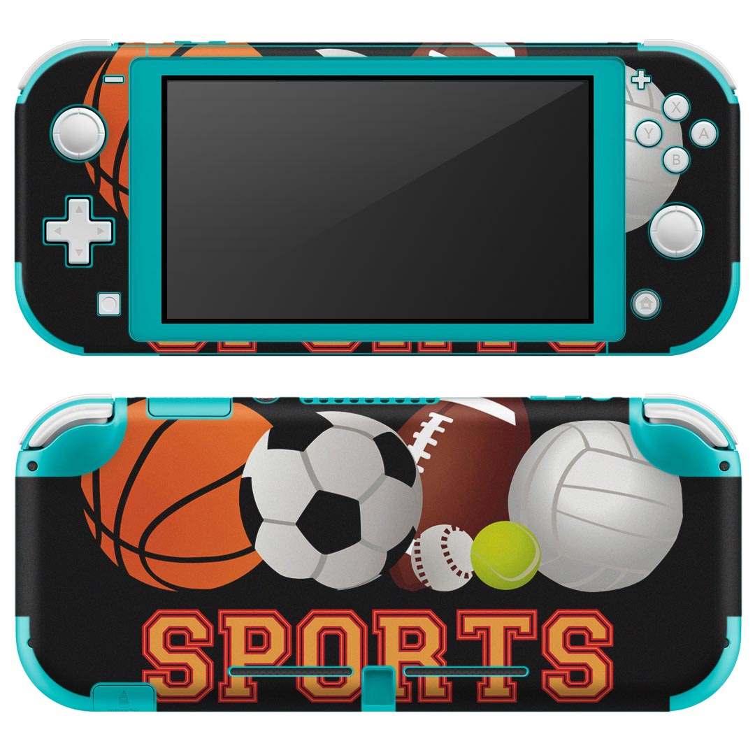 igsticker Nintendo Switch Lite 専用 デザインスキンシール 全面 ニンテンドー スイッチ ライト 専用 ゲーム機 カバー アクセサリー フィルム ステッカー エアフリー 002909 スポーツ　シンプル　黒
