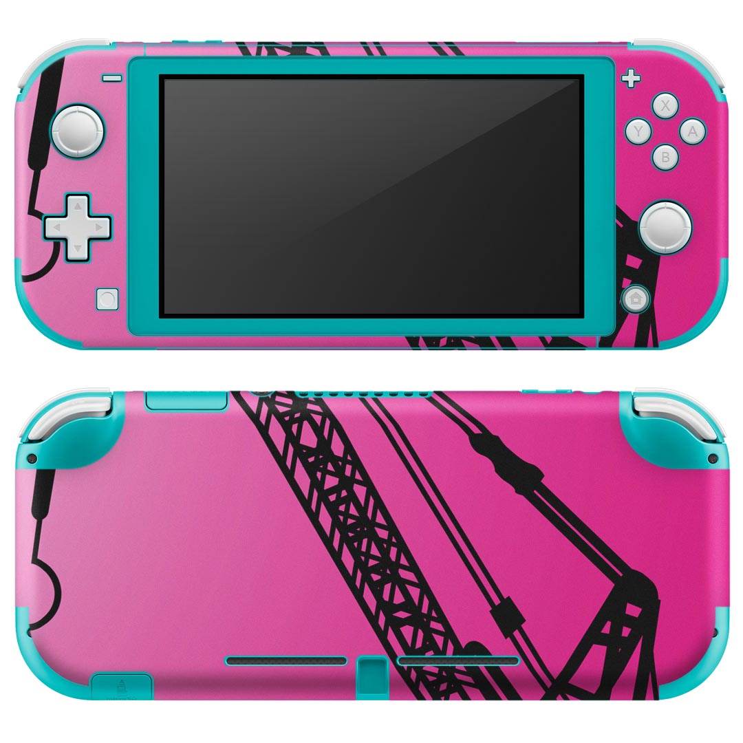 igsticker Nintendo Switch Lite 専用 デザインスキンシール 全面 ニンテンドー スイッチ ライト 専用 ゲーム機 カバー アクセサリー フィルム ステッカー エアフリー 002930 乗り物 イラスト ピンク