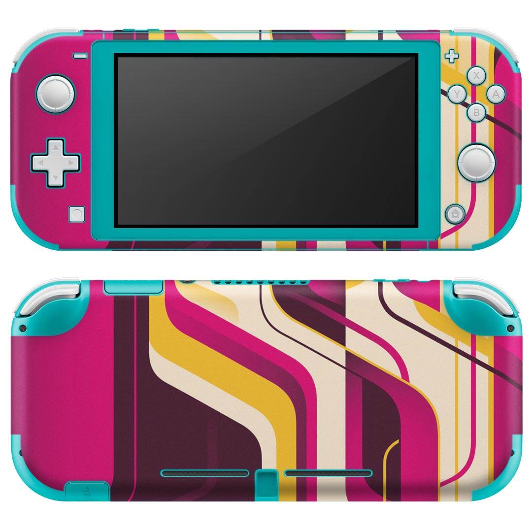 igsticker Nintendo Switch Lite 専用 デザインスキンシール 全面 ニンテンドー スイッチ ライト 専用 ゲーム機 カバー アクセサリー フィルム ステッカー エアフリー 002954 模様 紫 ピンク