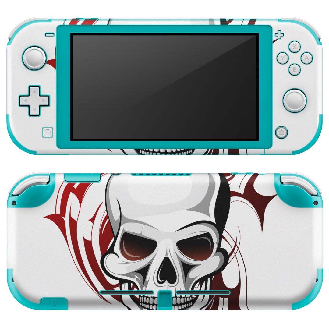igsticker Nintendo Switch Lite 専用 デザインスキンシール 全面 ニンテンドー スイッチ ライト 専用 ゲーム機 カバー アクセサリー フィルム ステッカー エアフリー 002955 ドクロ 骸骨