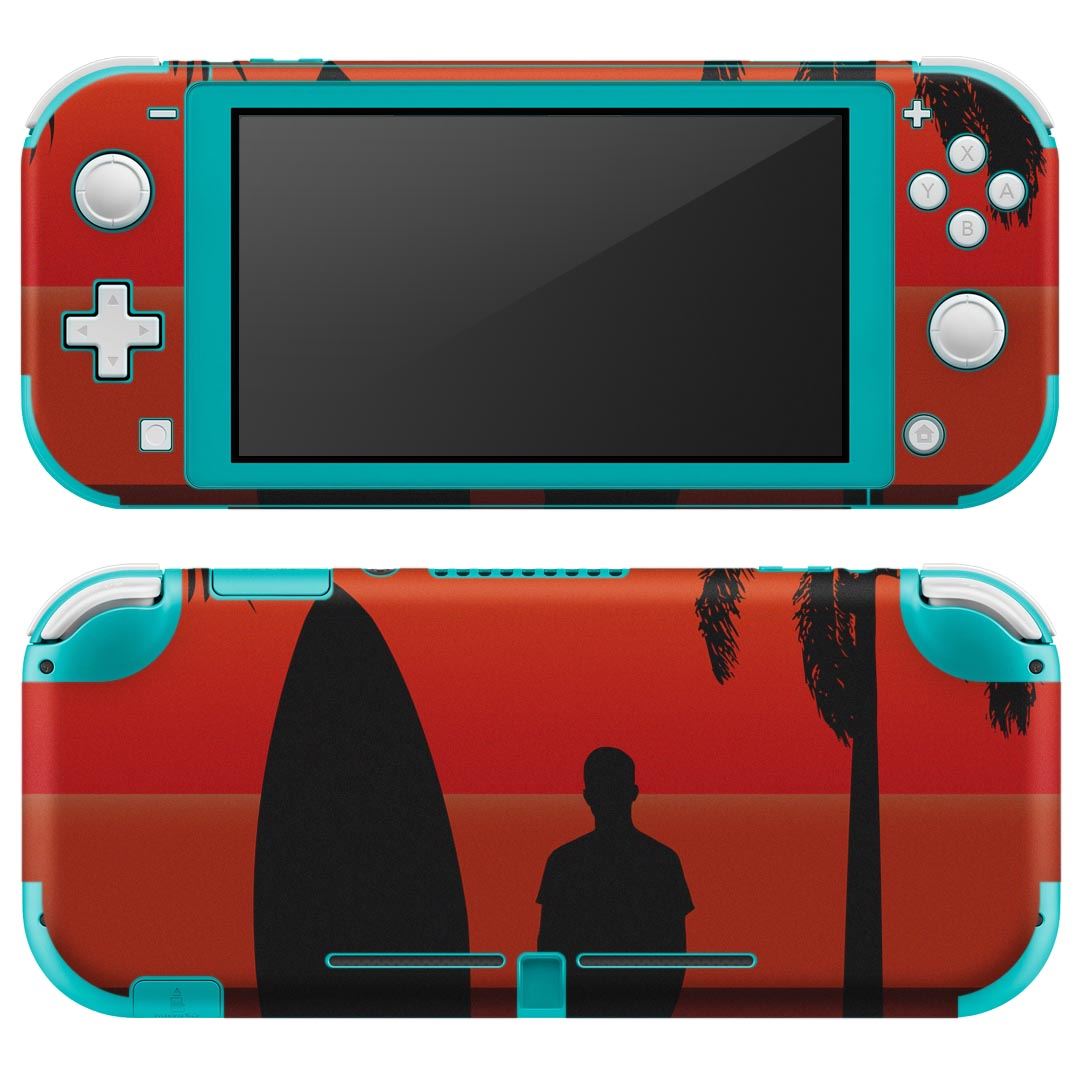 igsticker Nintendo Switch Lite 専用 デザインスキンシール 全面 ニンテンドー スイッチ ライト 専用 ゲーム機 カバー アクセサリー フィルム ステッカー エアフリー 003151 クール サーフィン　海　写真