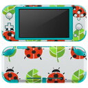 igsticker Nintendo Switch Lite 専用 デザインスキンシール 全面 ニンテンドー スイッチ ライト 専用 ゲーム機 カバー アクセサリー フィルム ステッカー エアフリー 003154 アニマル 動物 てんとう虫 模様(2)