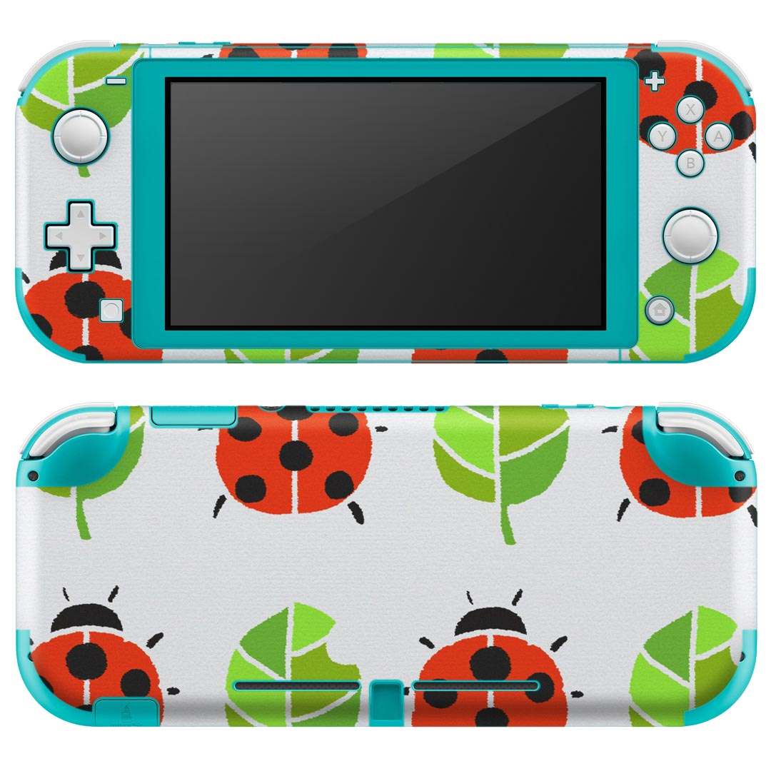 igsticker Nintendo Switch Lite 専用 デザインスキンシール 全面 ニンテンドー スイッチ ライト 専用 ゲーム機 カバー アクセサリー フィルム ステッカー エアフリー 003154 アニマル 動物 てんとう虫 模様