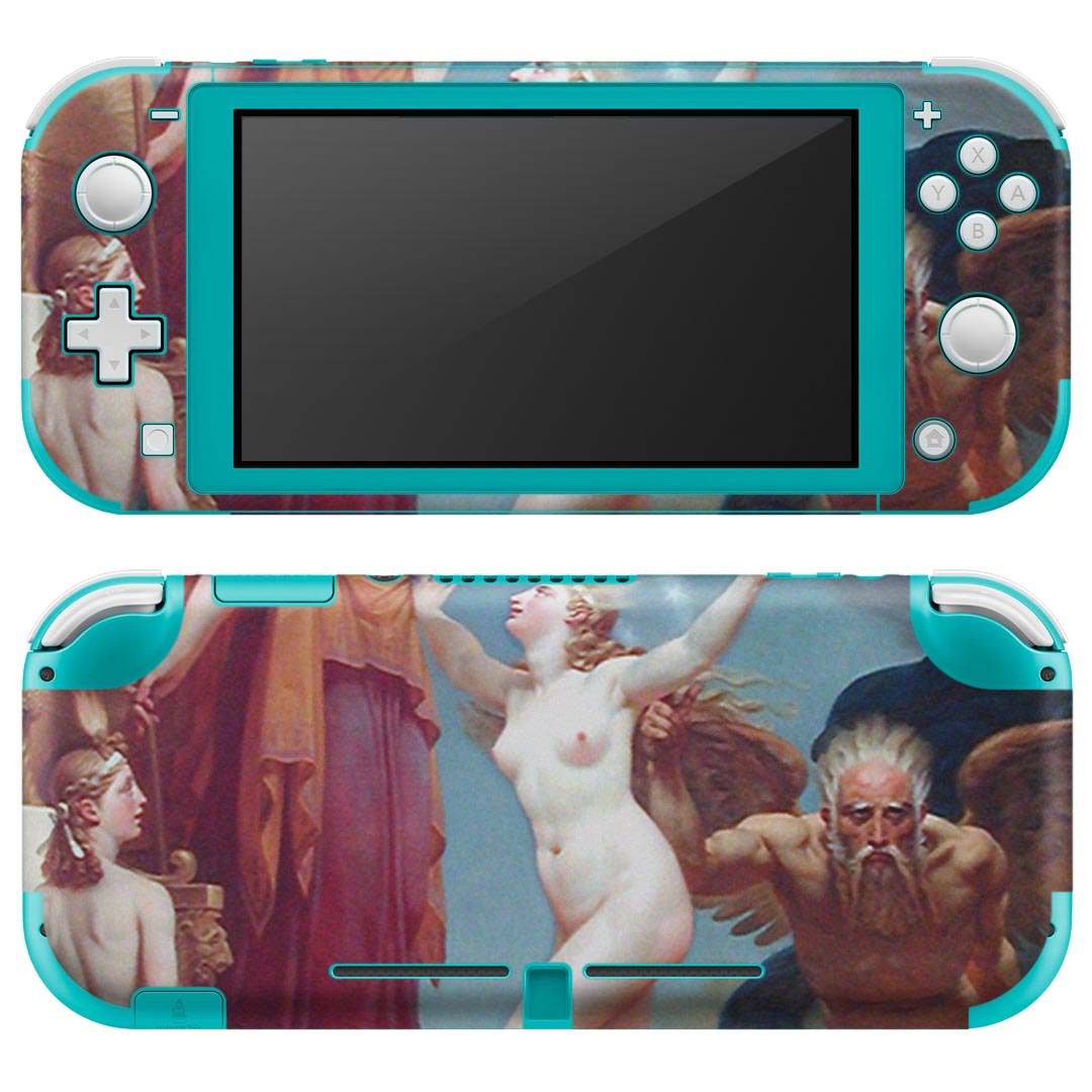 igsticker Nintendo Switch Lite 専用 デザインスキンシール 全面 ニンテンドー スイッチ ライト 専用 ゲーム機 カバー アクセサリー フィルム ステッカー エアフリー 003174 クール 人物 絵画 イラスト