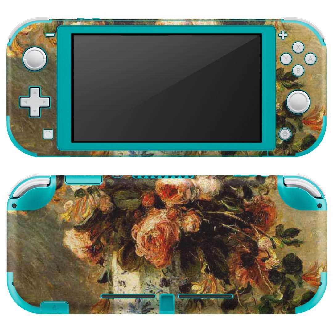 igsticker Nintendo Switch Lite 専用 デザインスキンシール 全面 ニンテンドー スイッチ ライト 専用 ゲーム機 カバー アクセサリー フィルム ステッカー エアフリー 003186 花　絵画　イラスト