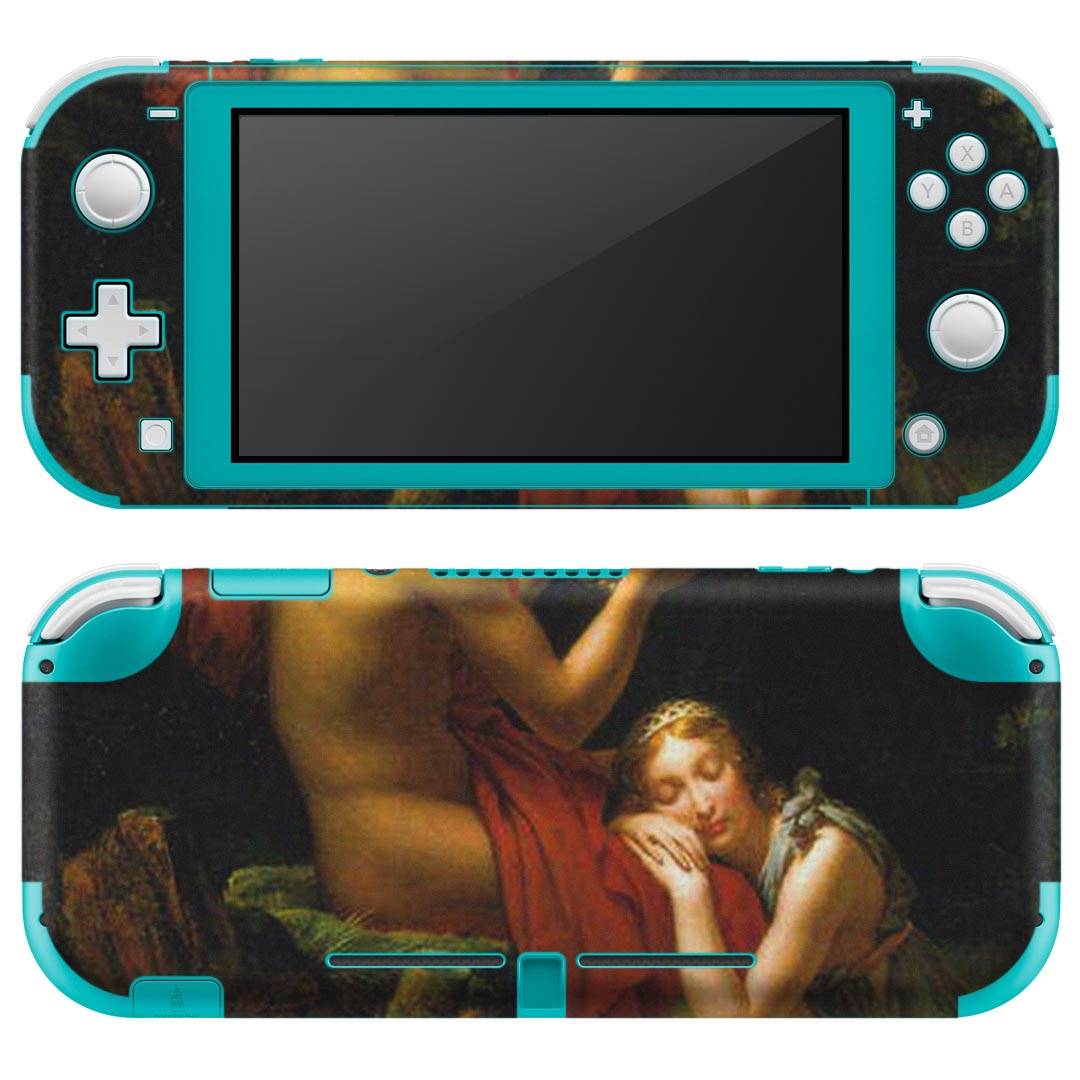 igsticker Nintendo Switch Lite 専用 デザインスキンシール 全面 ニンテンドー スイッチ ライト 専用 ゲーム機 カバー アクセサリー フィルム ステッカー エアフリー 003214 人物　絵画　イラスト